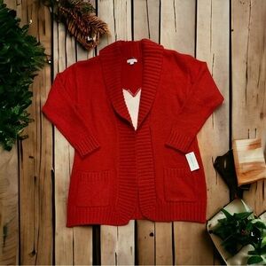 Charter Club Fair Isle Mock-Neck Sweater Ravishing Red